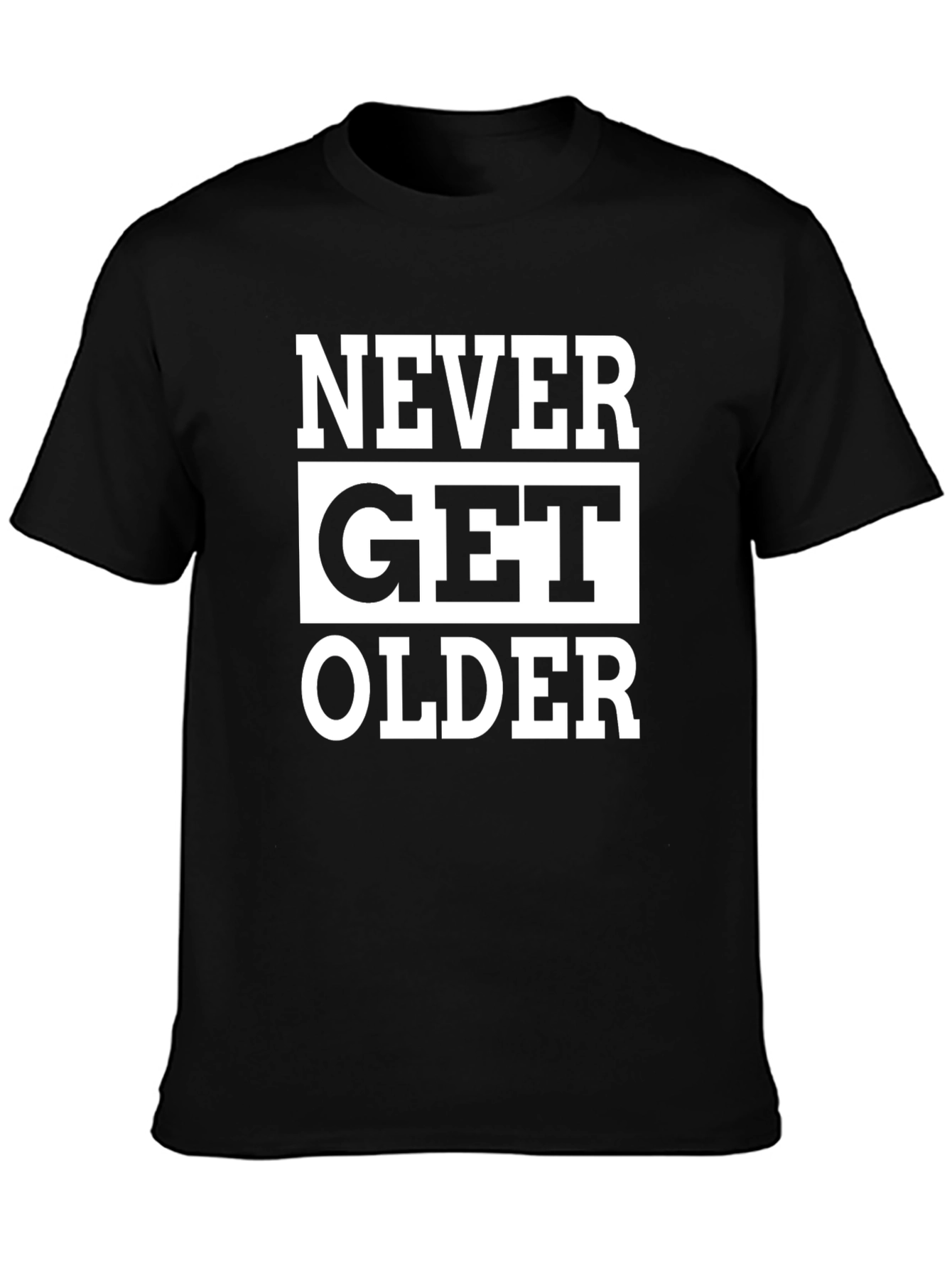 Never Get Older Graphic Tee - Black