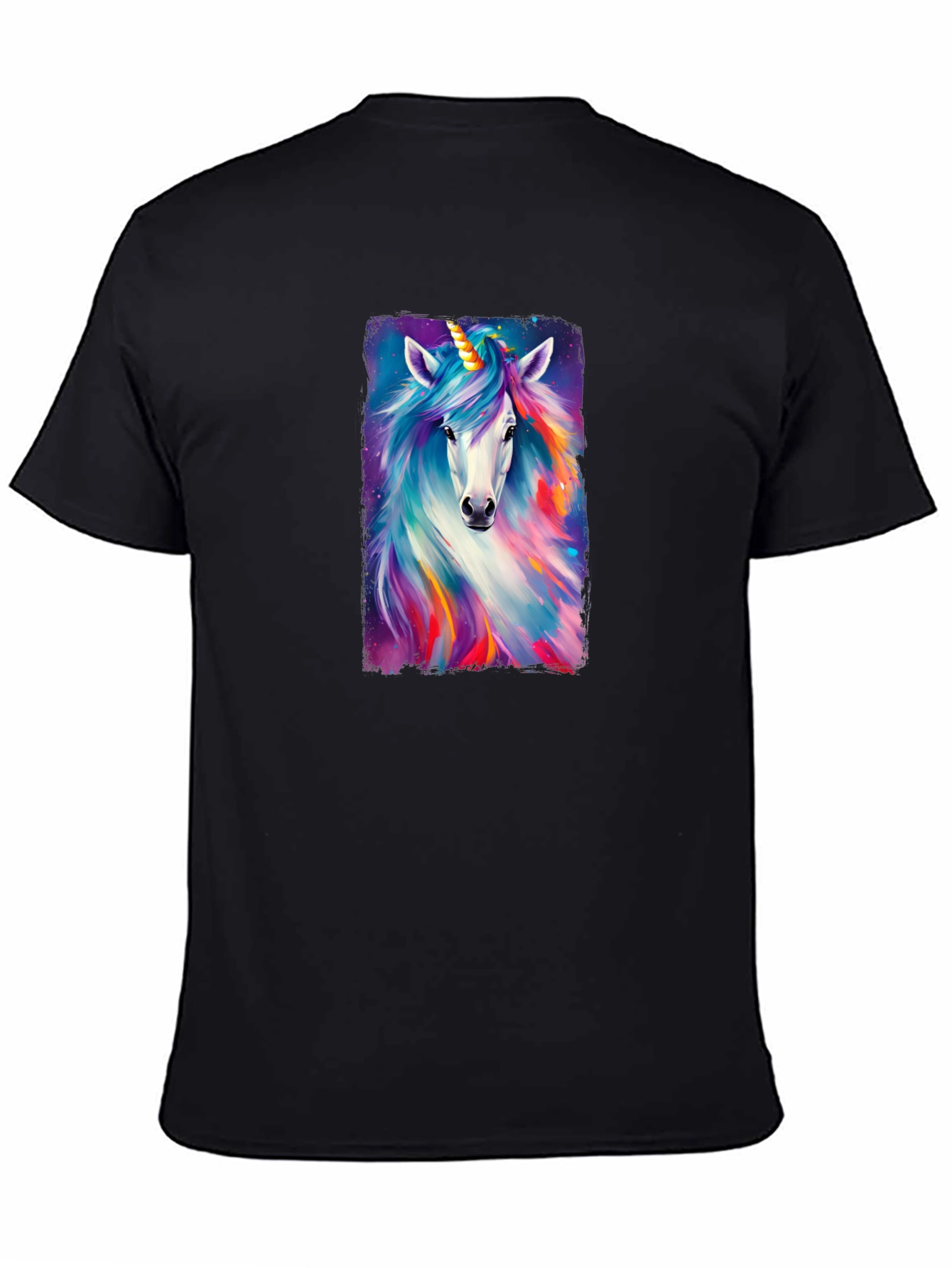 Unicorn Graphic Black T-Shirt