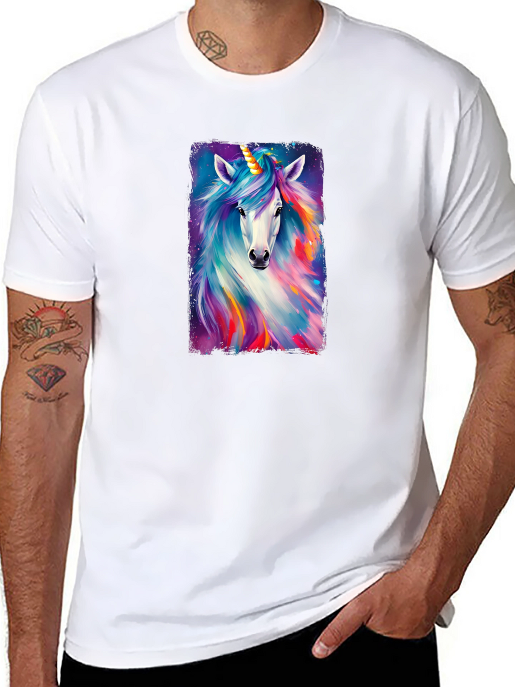 Unicorn Graphic Black T-Shirt