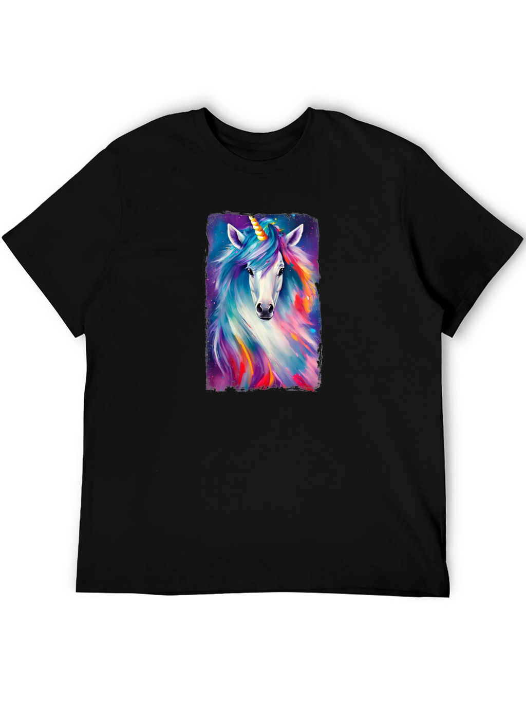 Unicorn Graphic Black T-Shirt