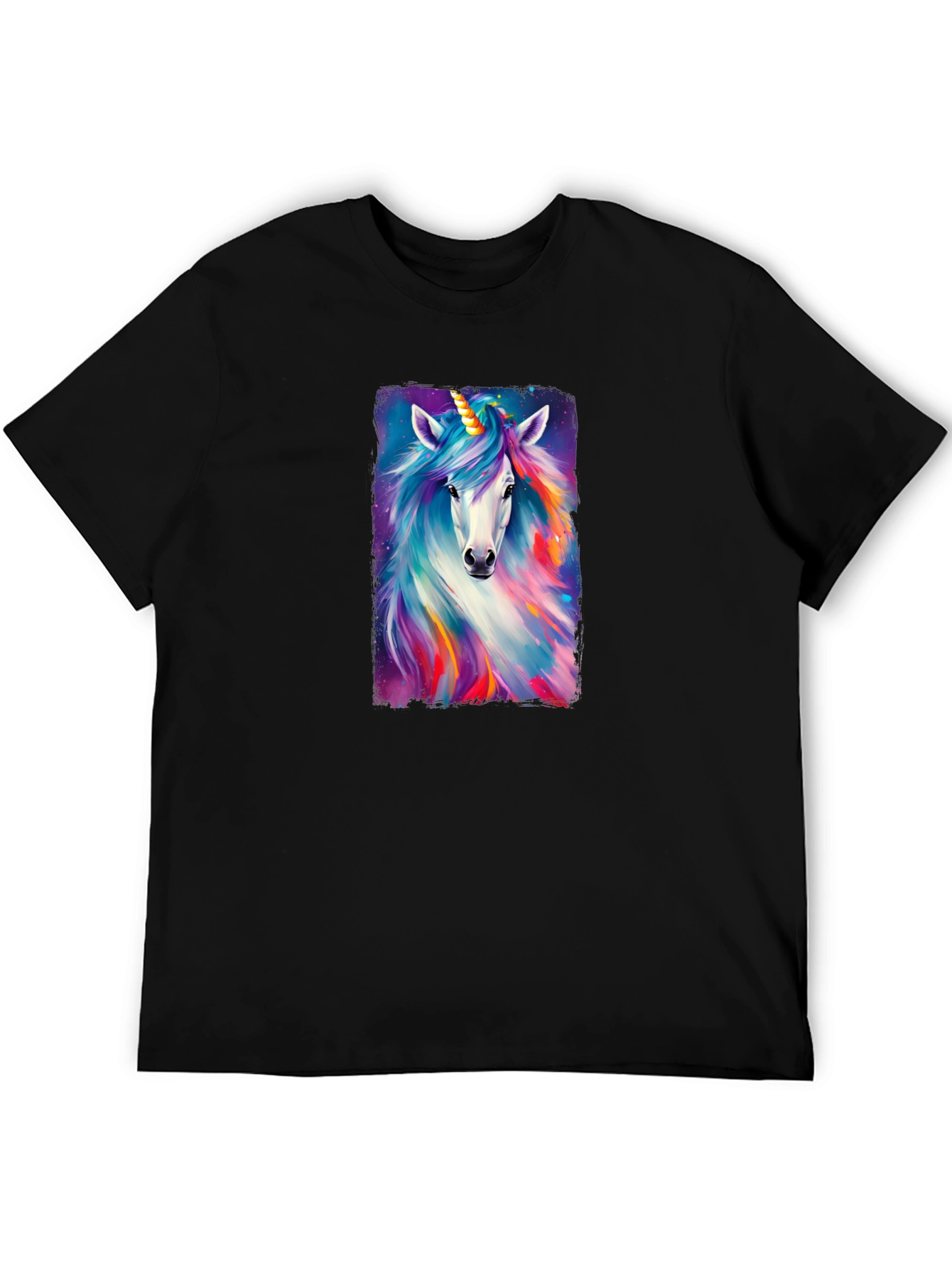 Unicorn Graphic Black T-Shirt