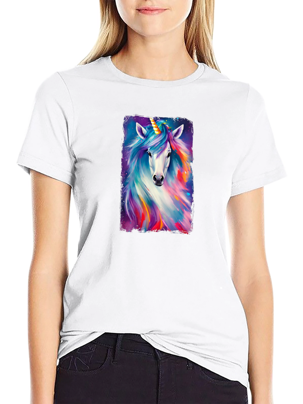 Unicorn Graphic Black T-Shirt