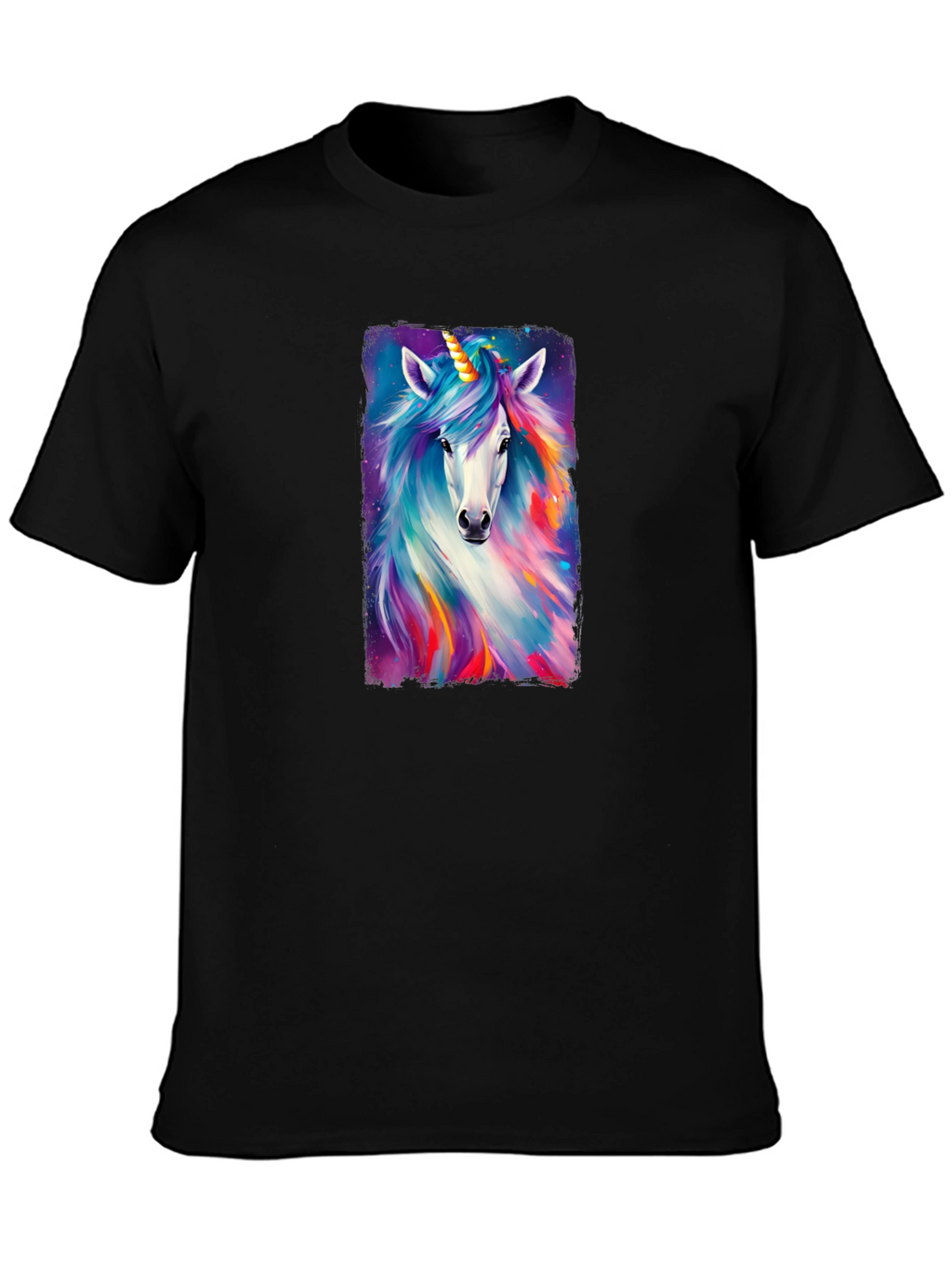 Unicorn Graphic Black T-Shirt