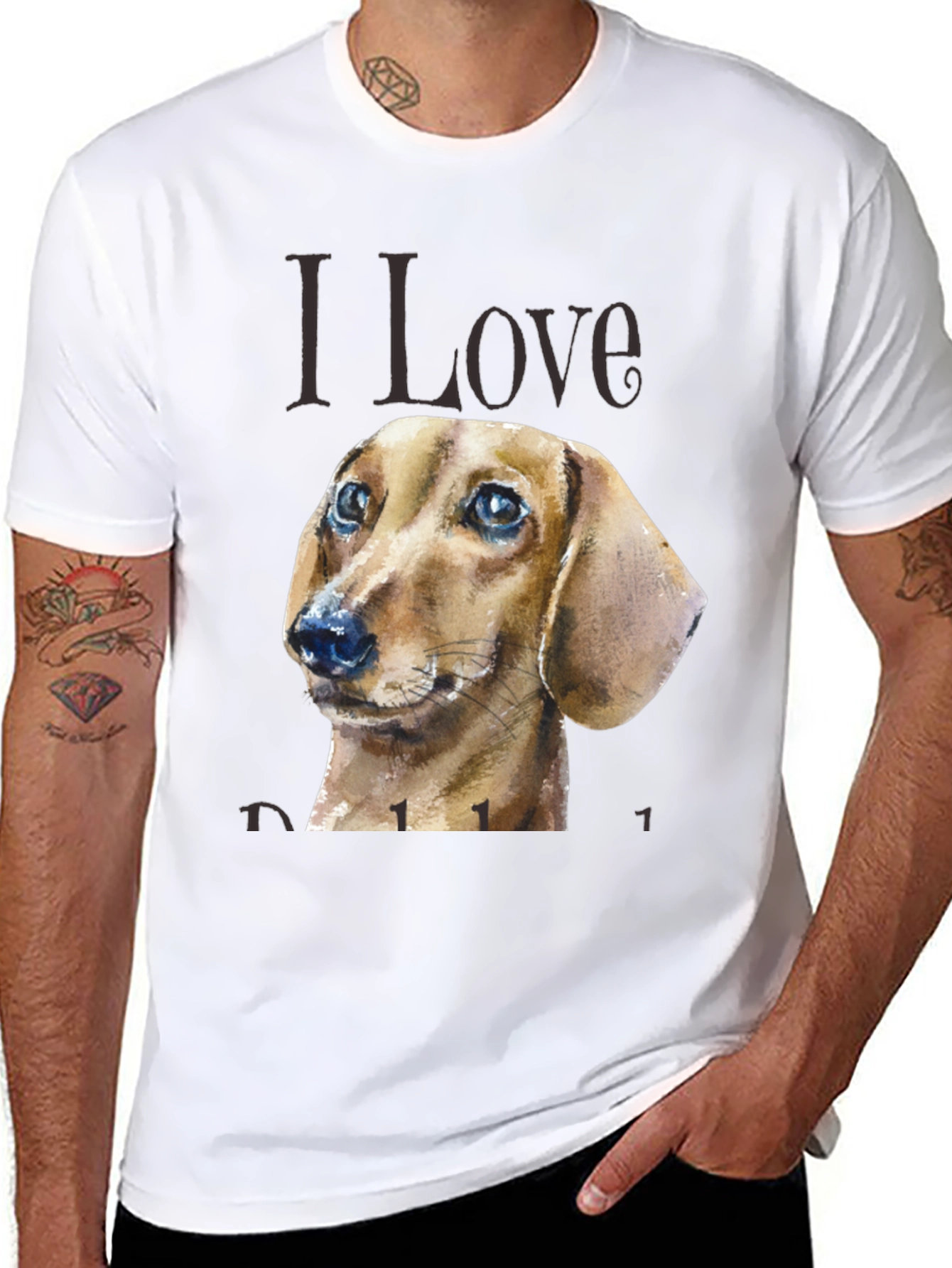 Dachshund Dog Lover T-Shirt - Unisex Black Tee