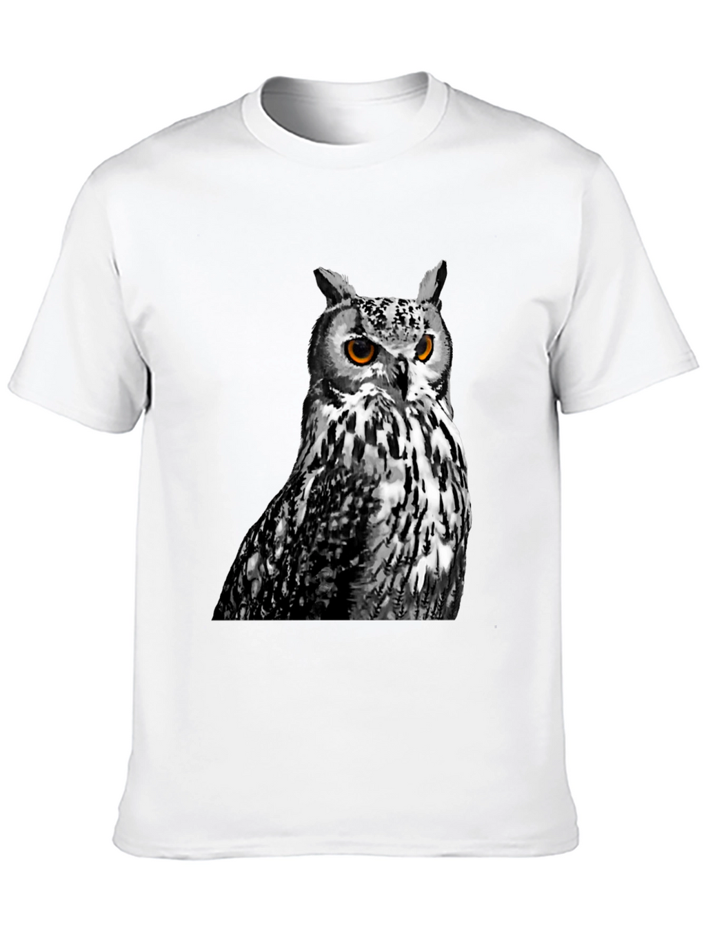 Owl Graphic Print Crew Neck T-Shirt