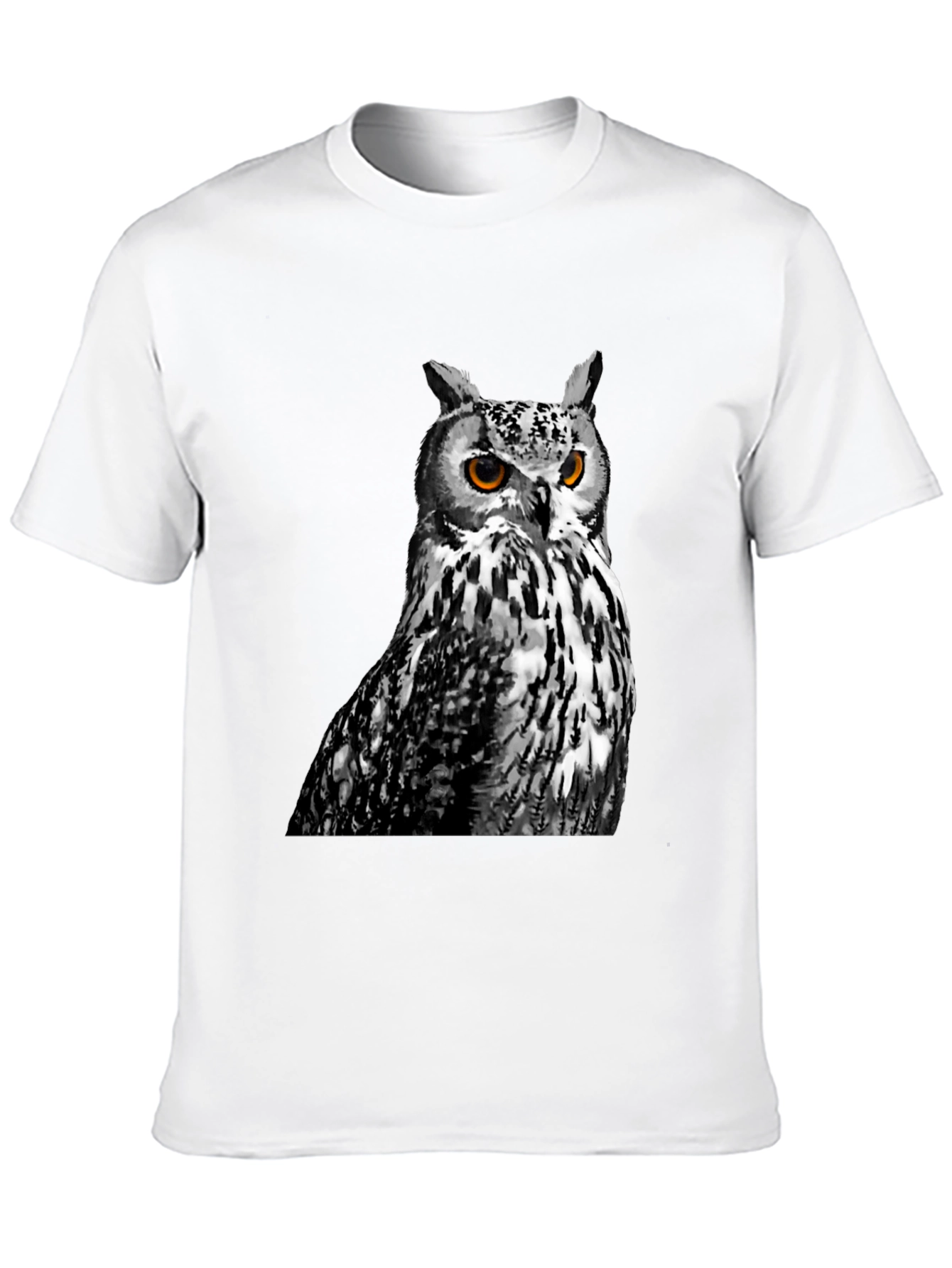 Owl Graphic Print Crew Neck T-Shirt
