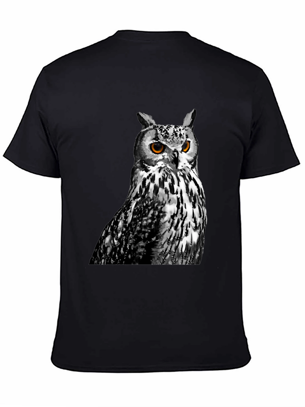 Owl Graphic Print Crew Neck T-Shirt