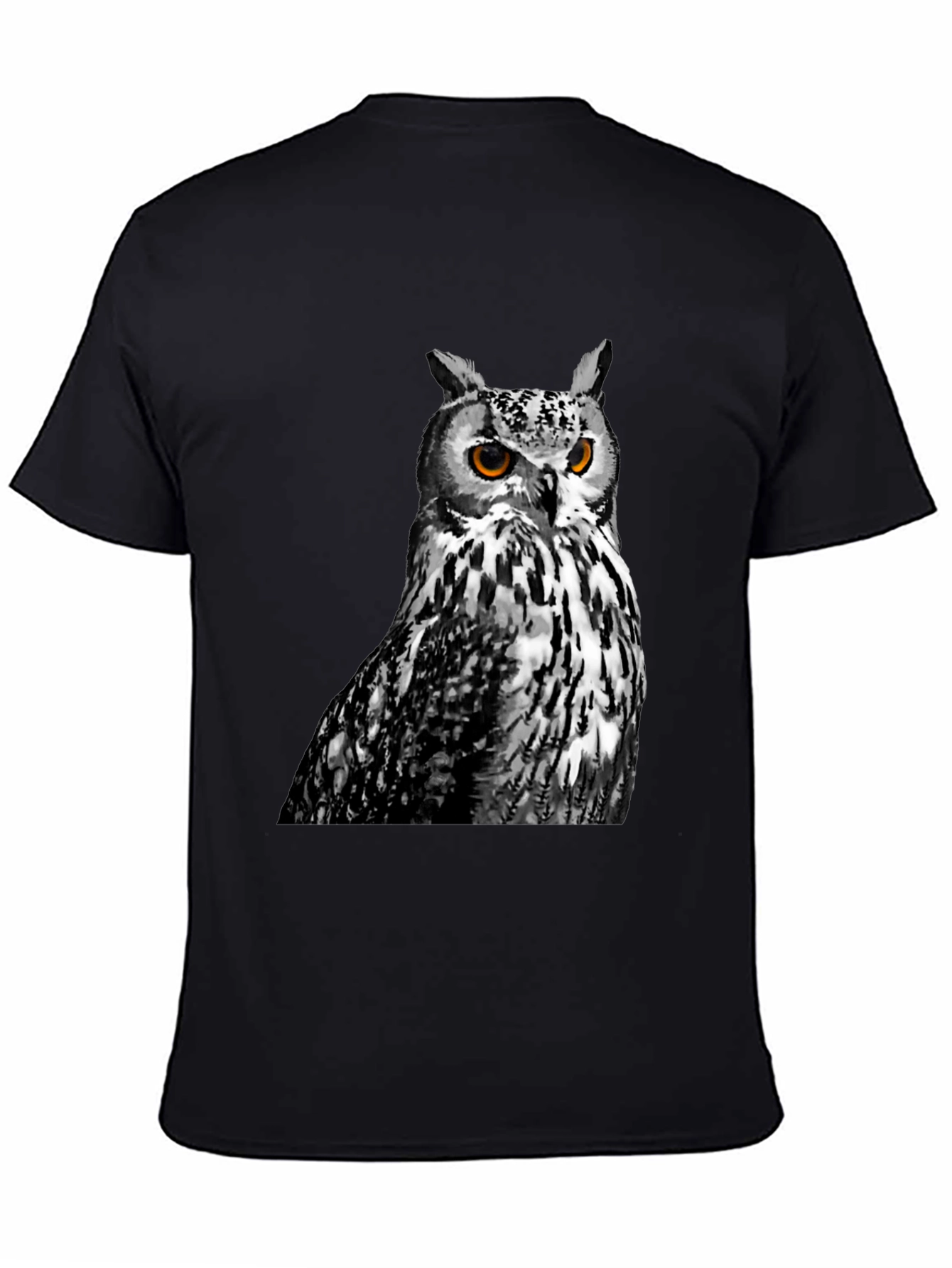 Owl Graphic Print Crew Neck T-Shirt