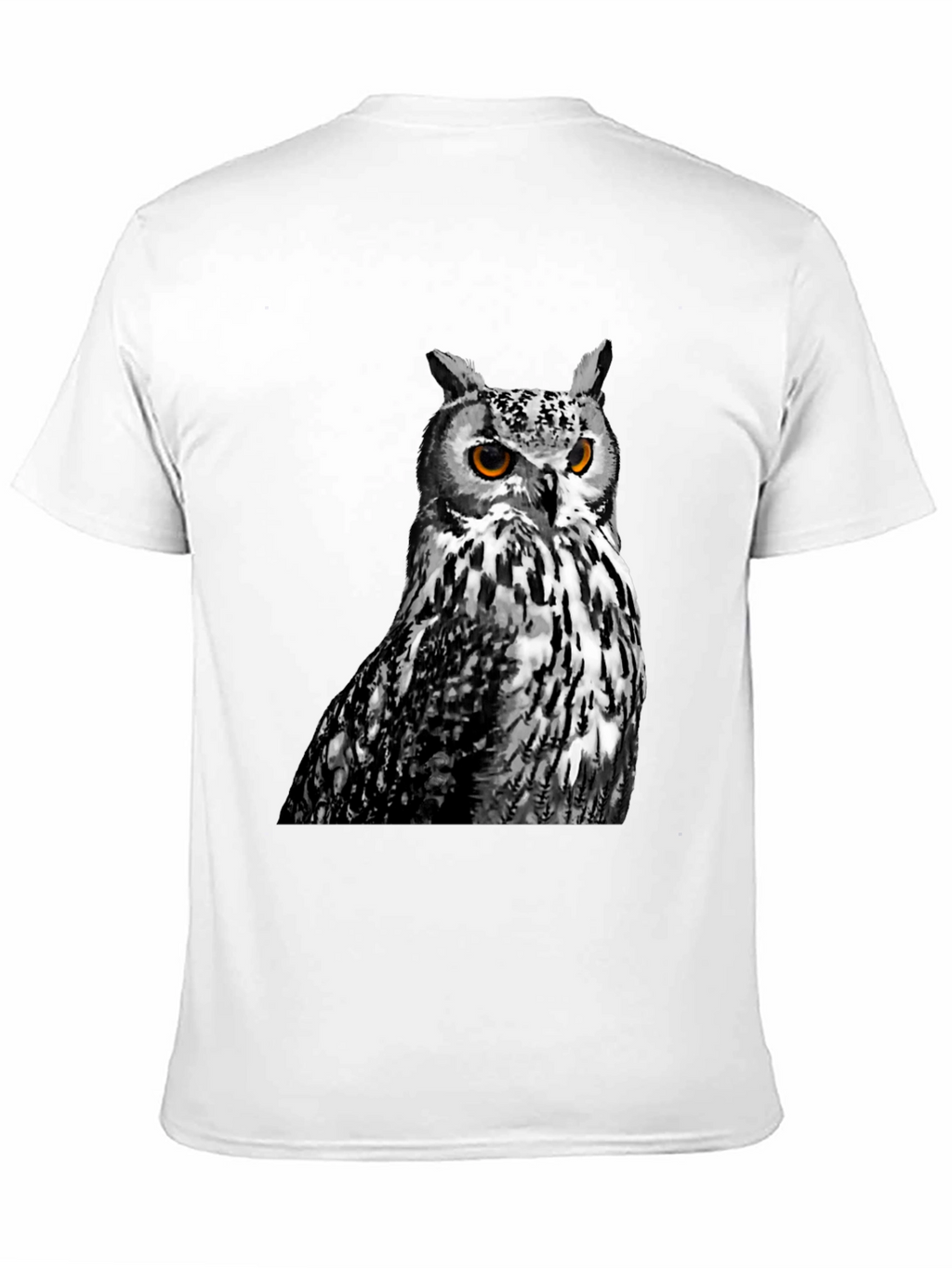 Owl Graphic Print Crew Neck T-Shirt
