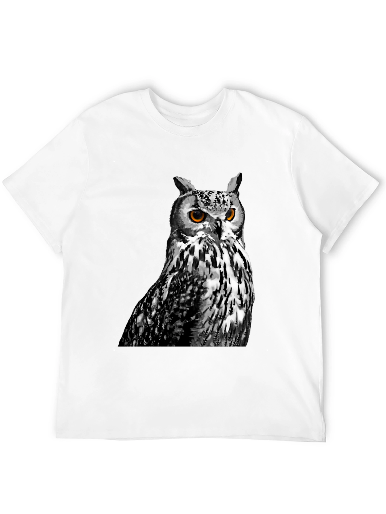 Owl Graphic Print Crew Neck T-Shirt