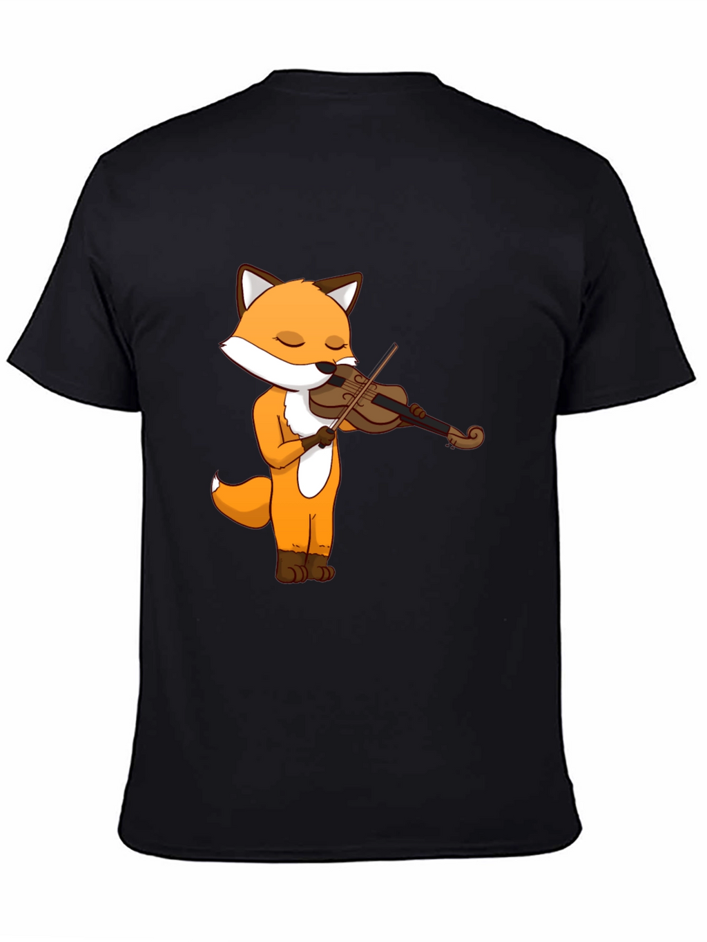 Fox Violinist Graphic Tee - Unisex Cotton T-Shirt