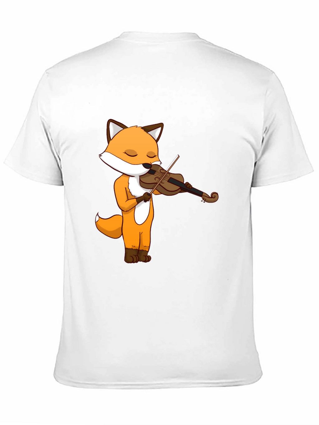 Fox Violinist Graphic Tee - Unisex Cotton T-Shirt