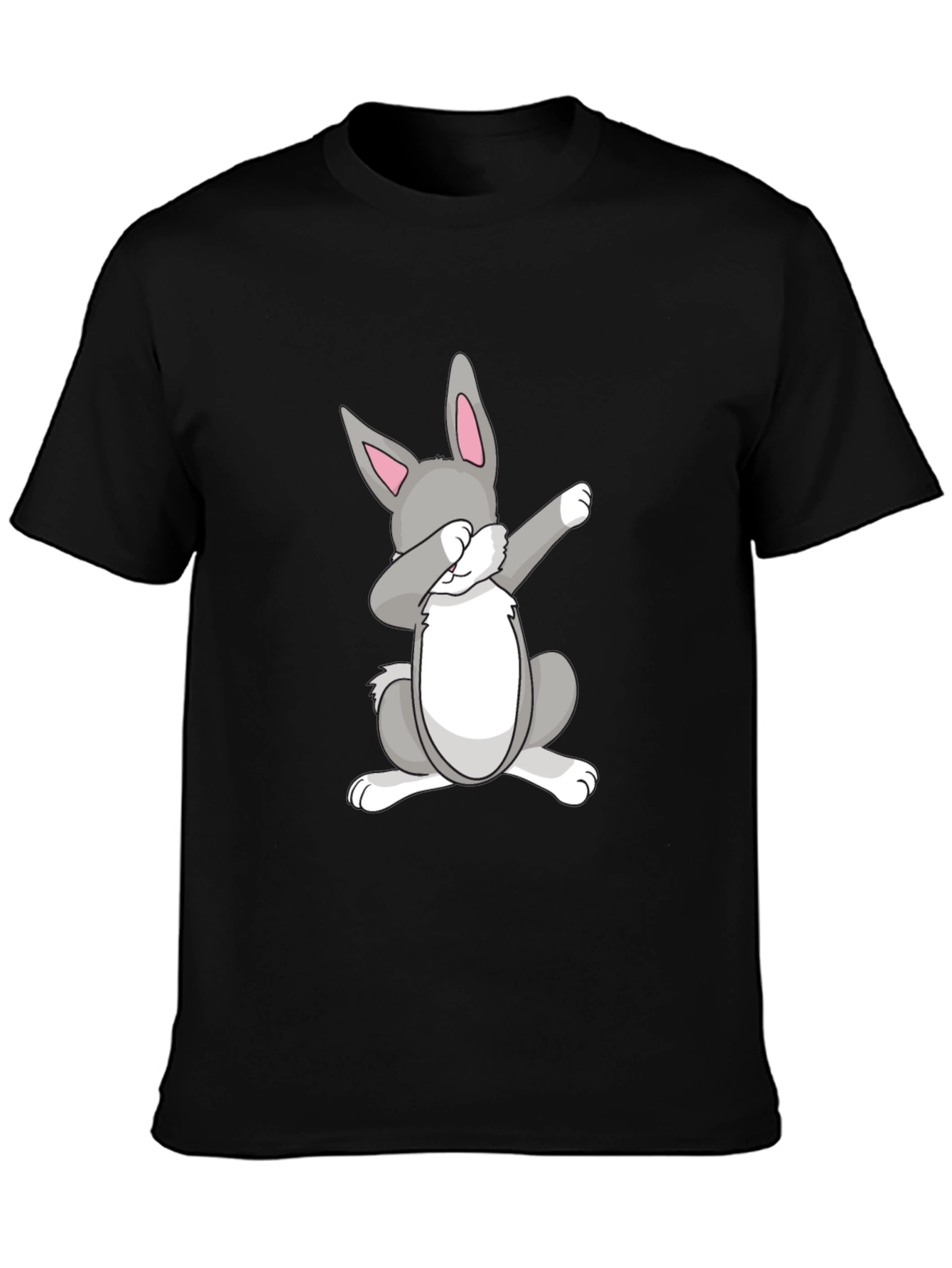 Dabbing Easter Bunny Black T-Shirt