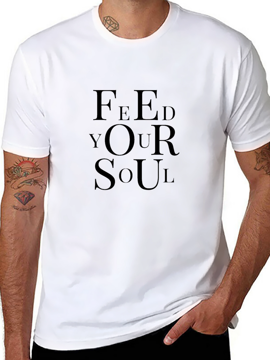 Feed Your Soul Black Graphic T-Shirt