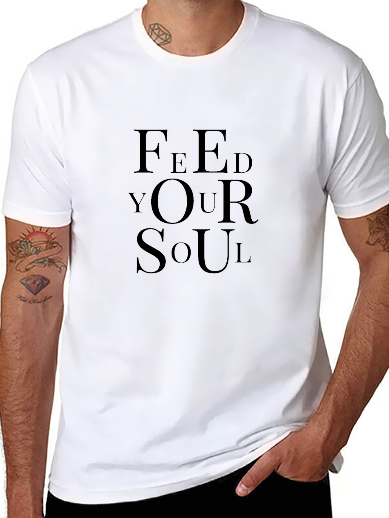 Feed Your Soul Black Graphic T-Shirt
