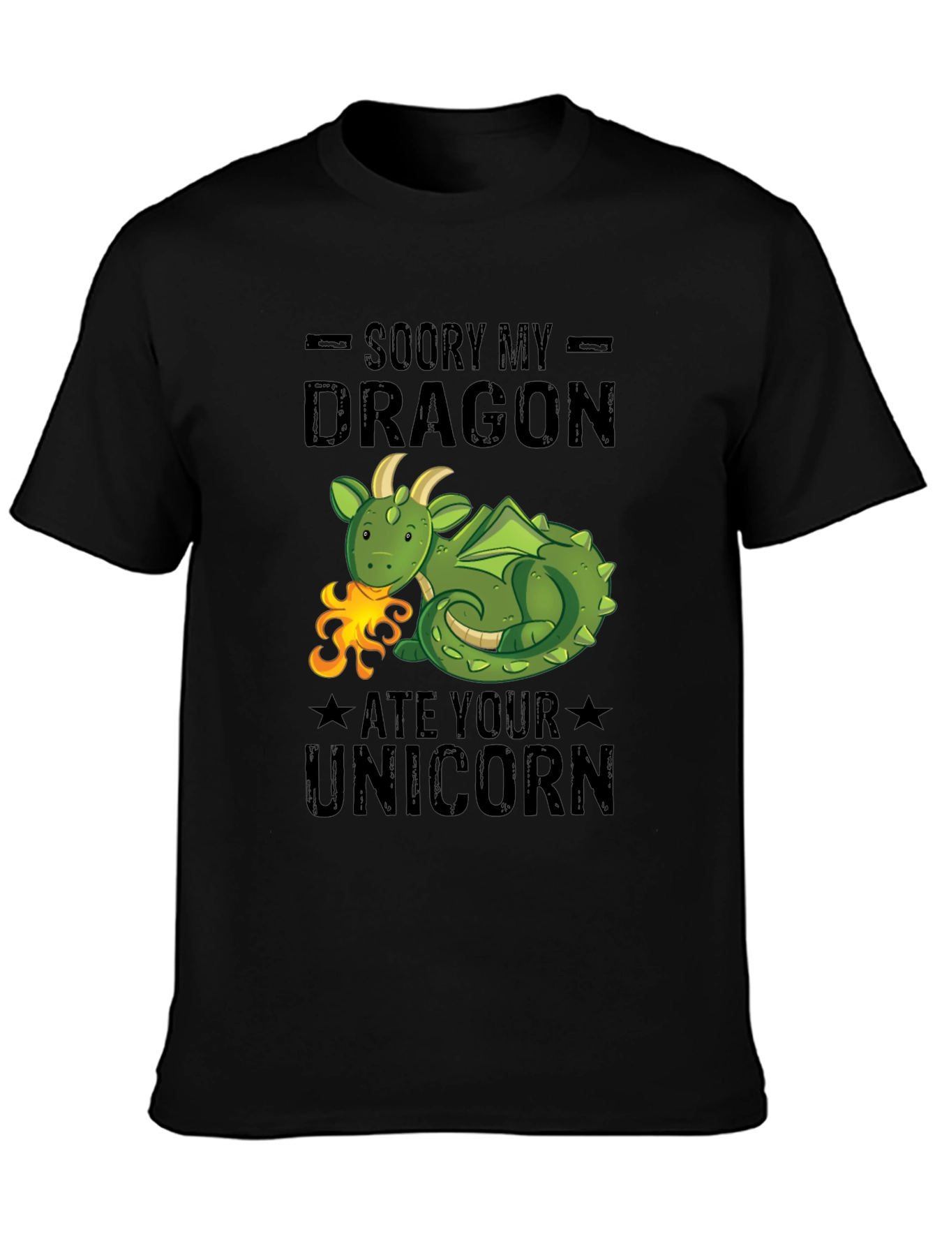 Funny Dragon Ate Your Unicorn Graphic Tee