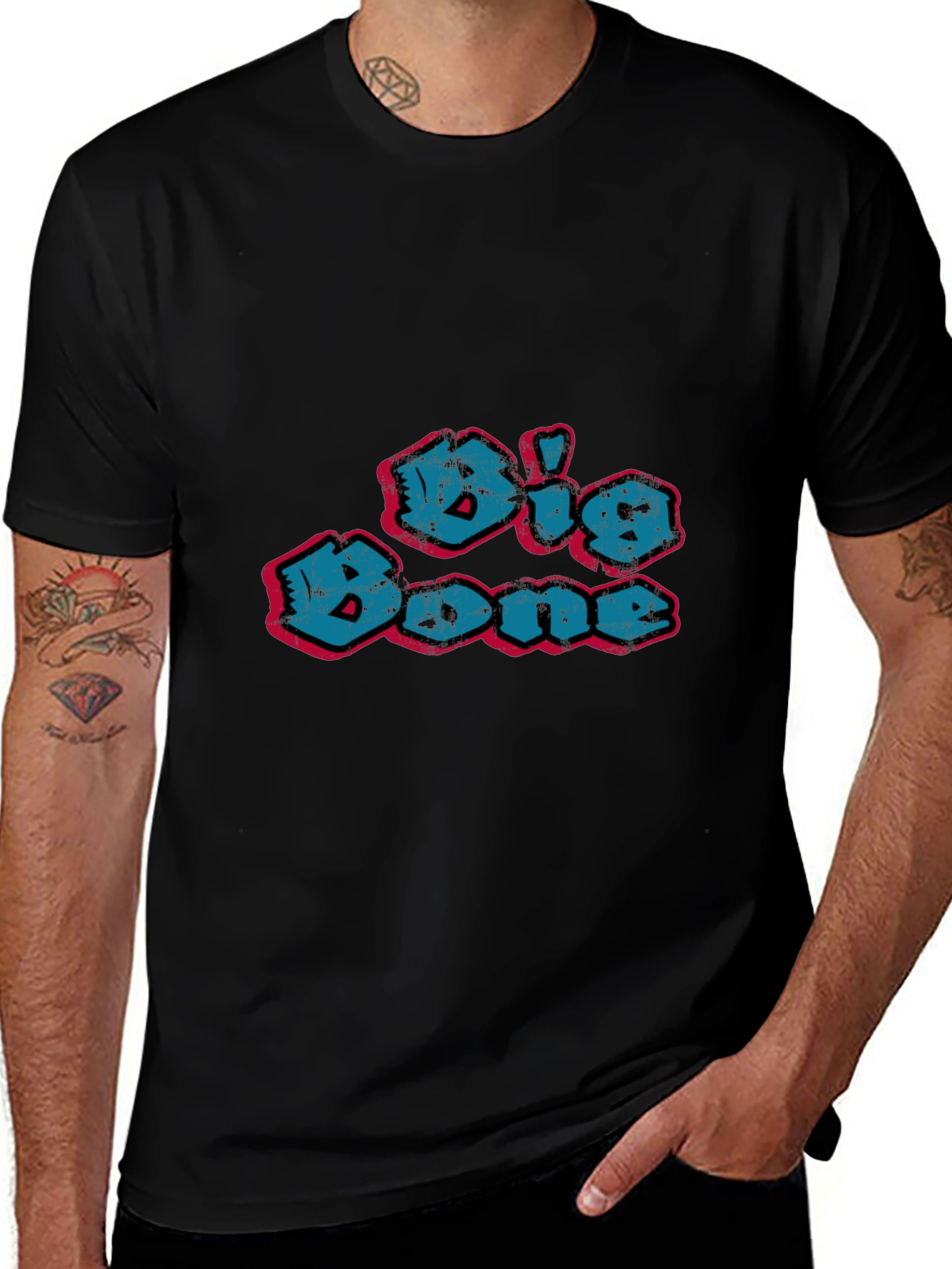 Big Bone Graphic Black T-Shirt