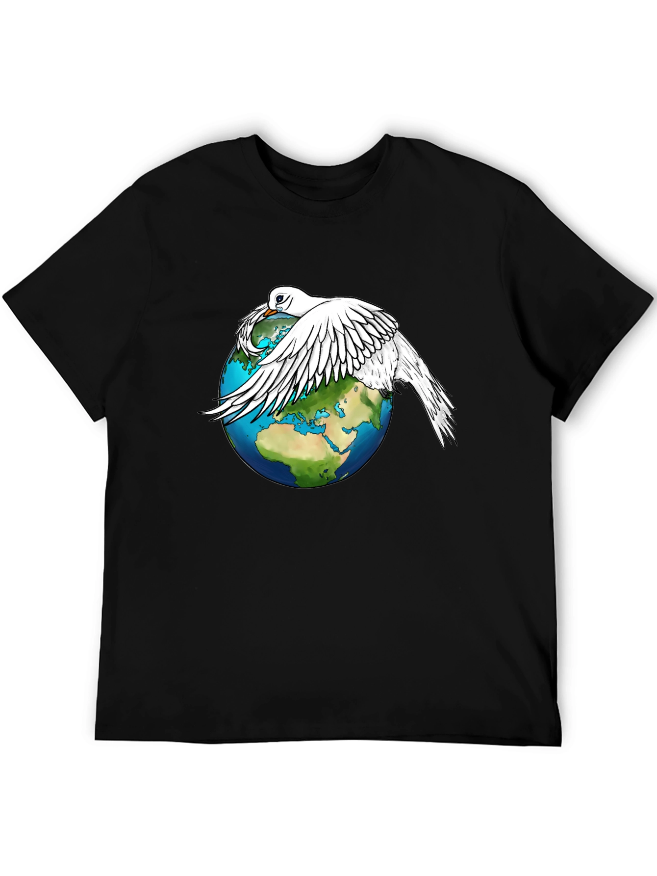 Peace Dove on Earth Graphic Tee - Black