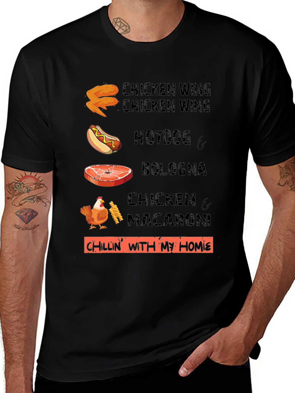 Chillin With My Homies Funny Food T-Shirt