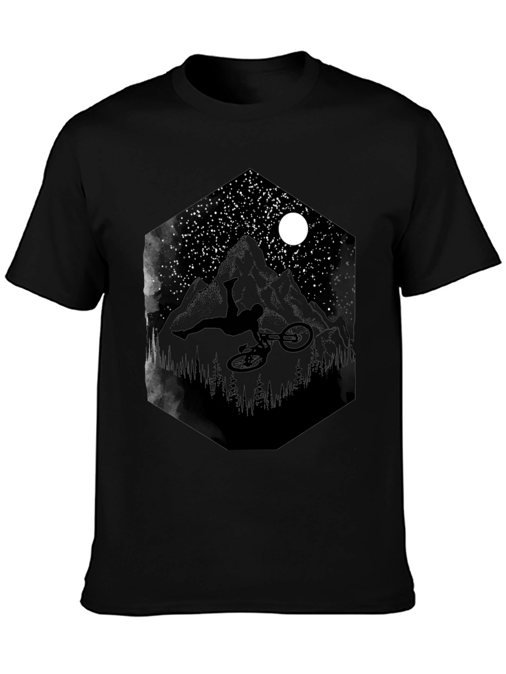 Mountain Biker Graphic Tee - Black