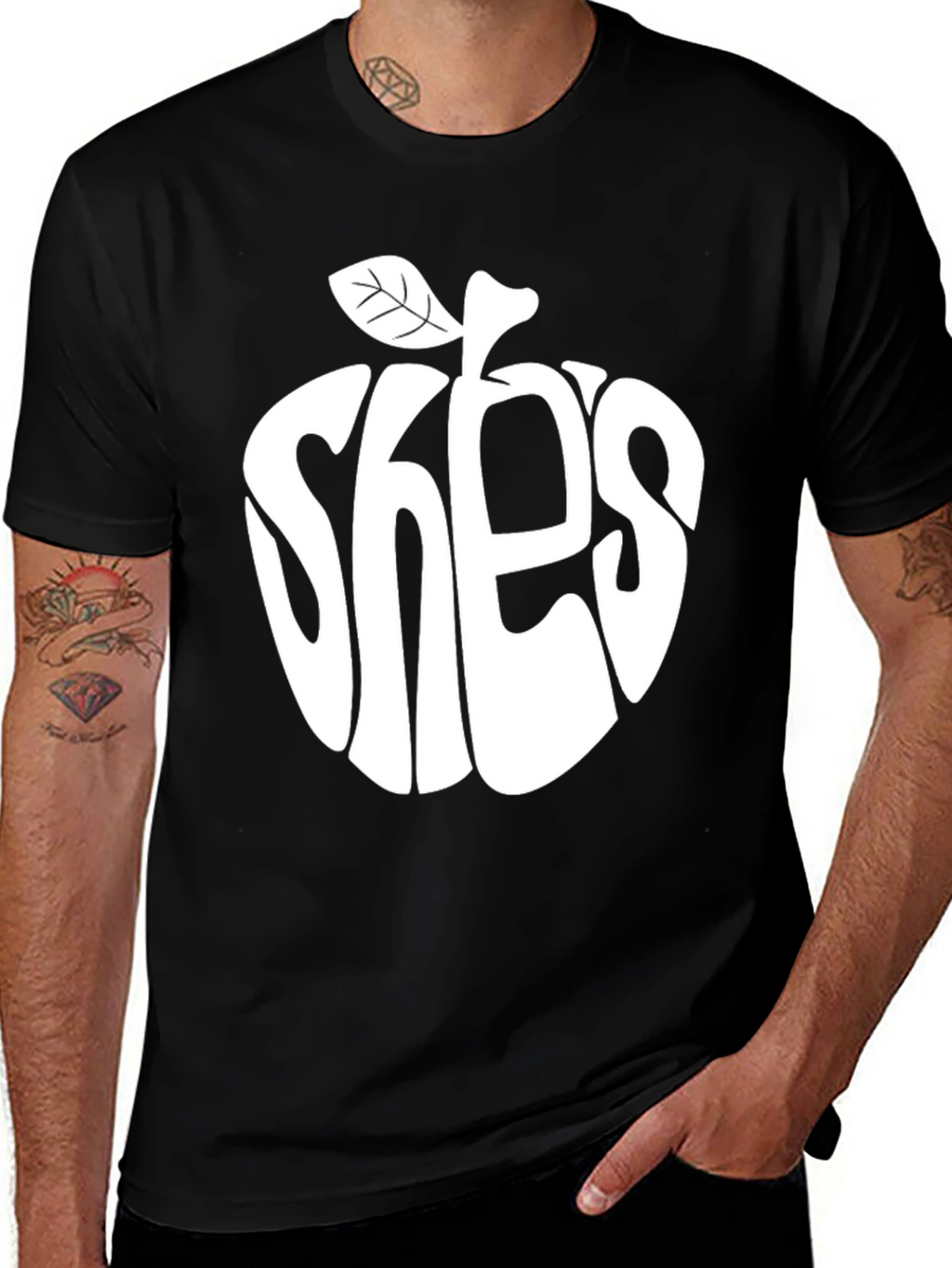 Apple Shes Beatles Inspired Black T-Shirt