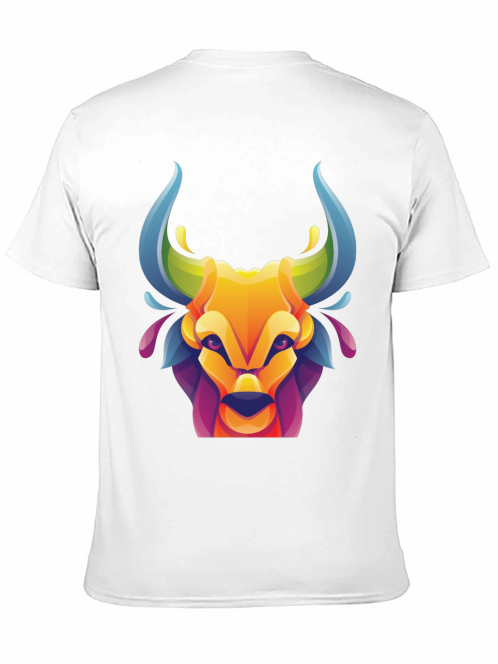 Vibrant Bull Graphic Tee - Stylish Mens Black T-Shirt