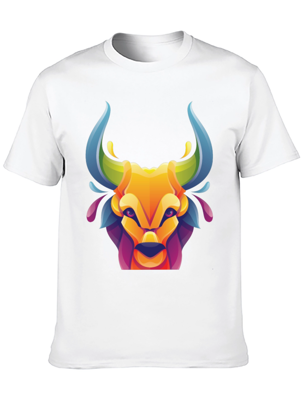 Vibrant Bull Graphic Tee - Stylish Mens Black T-Shirt