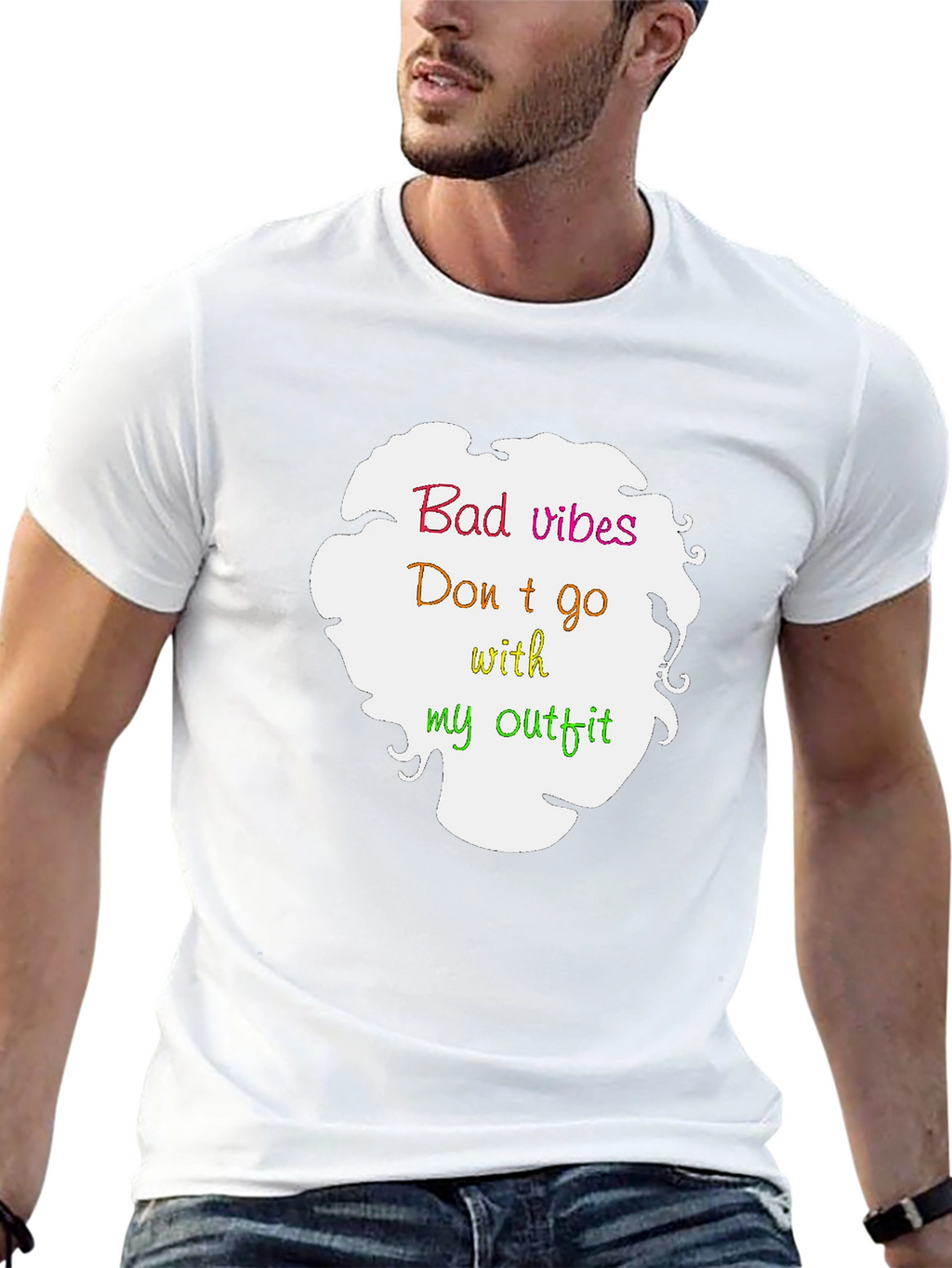 Bad Vibes Outfit T-Shirt - Casual Style