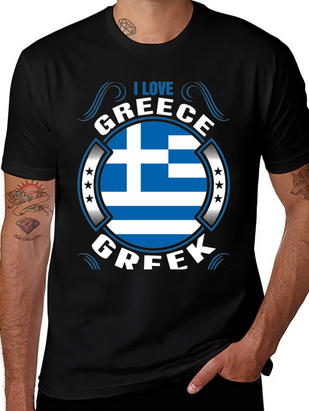I Love Greece Flag T-Shirt