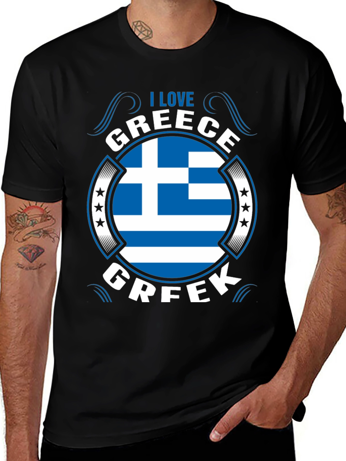 I Love Greece Flag T-Shirt