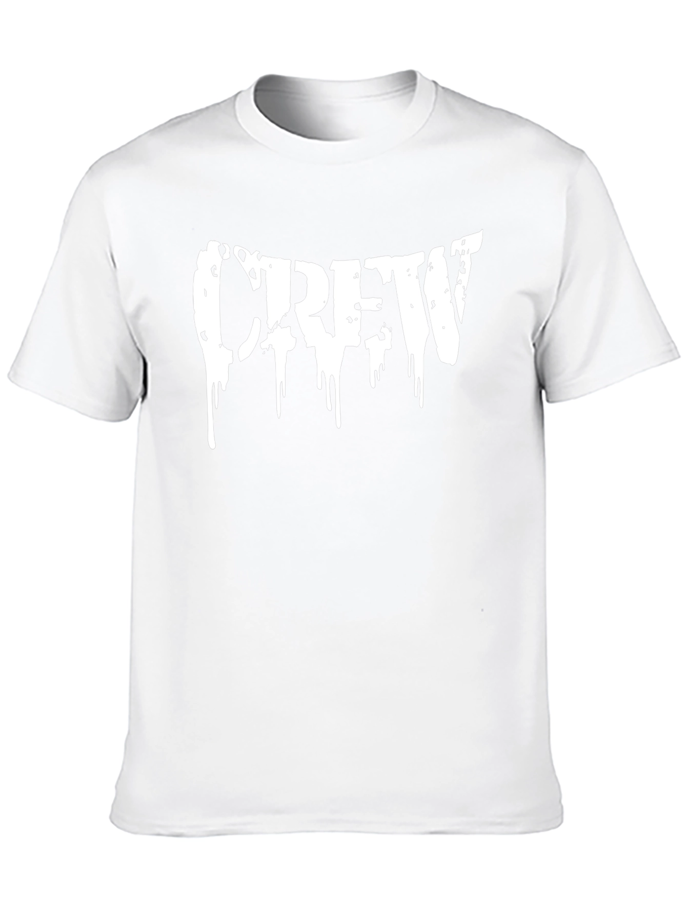 Crew Drip Graphic T-Shirt - Black Cotton Tee