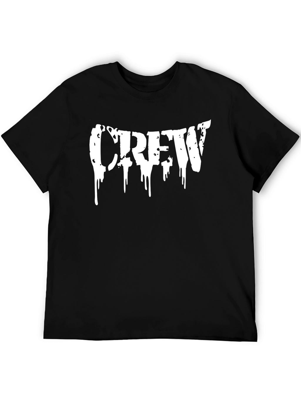 Crew Drip Graphic T-Shirt - Black Cotton Tee