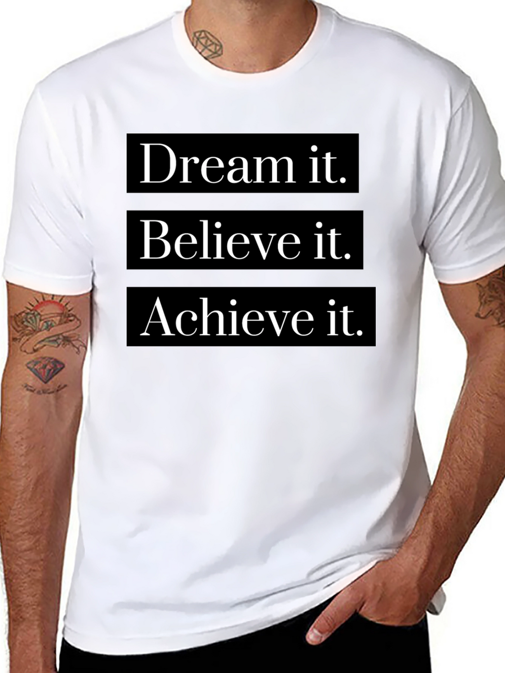 Dream Believe Achieve Black T-Shirt