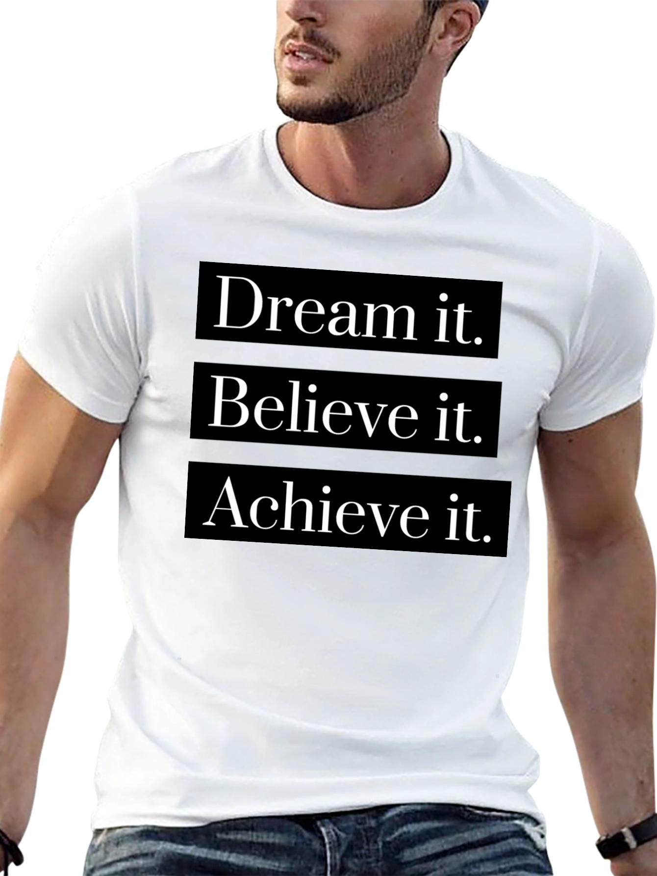 Dream Believe Achieve Black T-Shirt