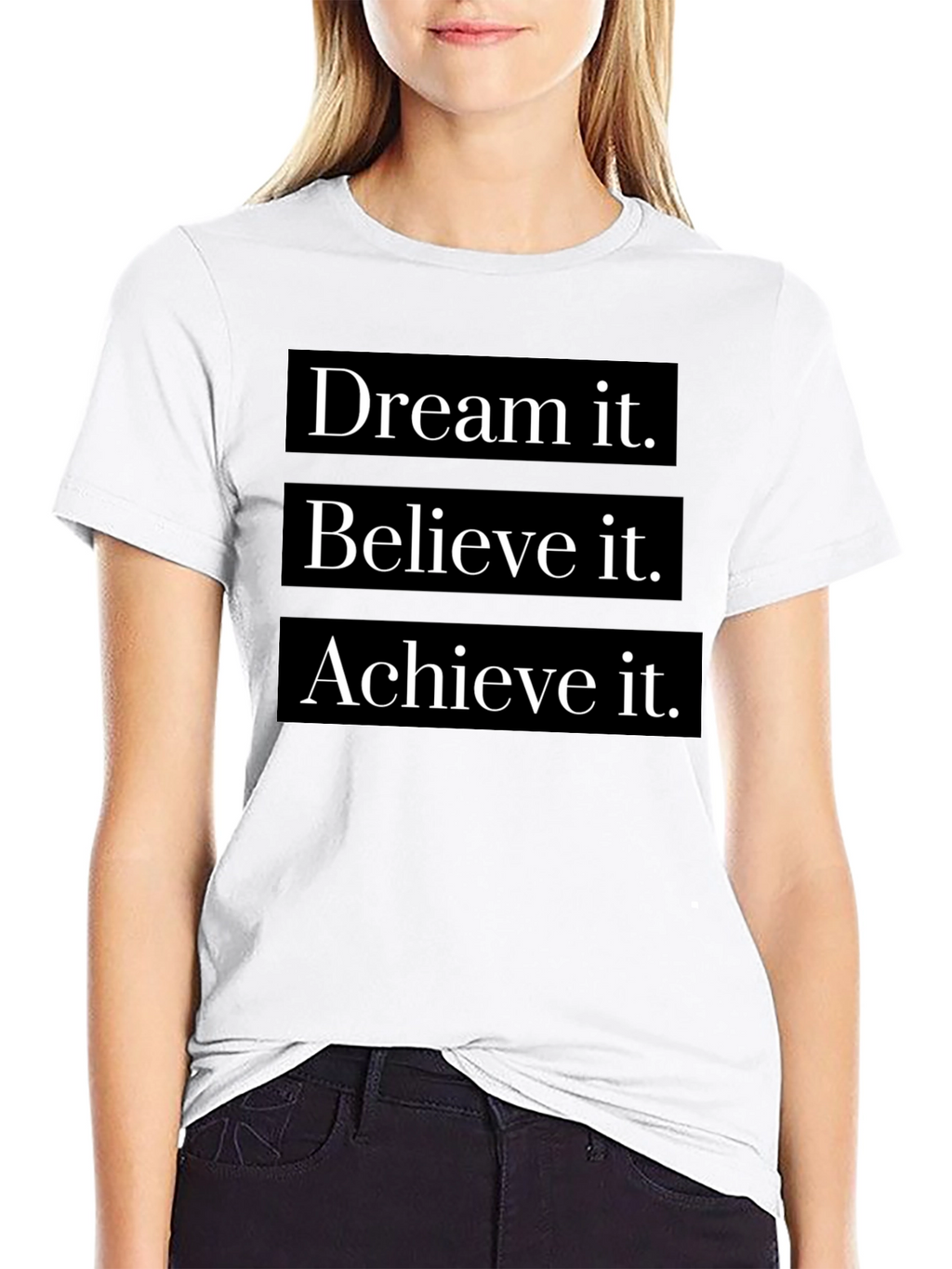 Dream Believe Achieve Black T-Shirt