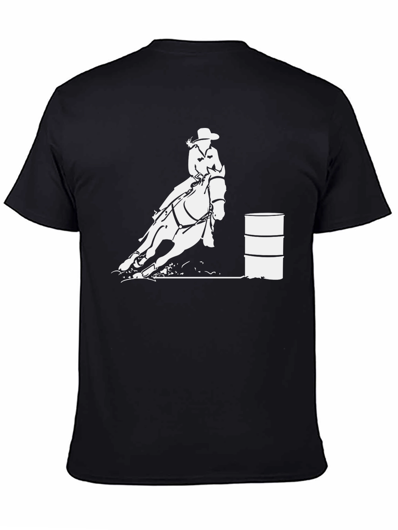 Barrel Racing Graphic Tee - Cowboy Rodeo Horse Shirt