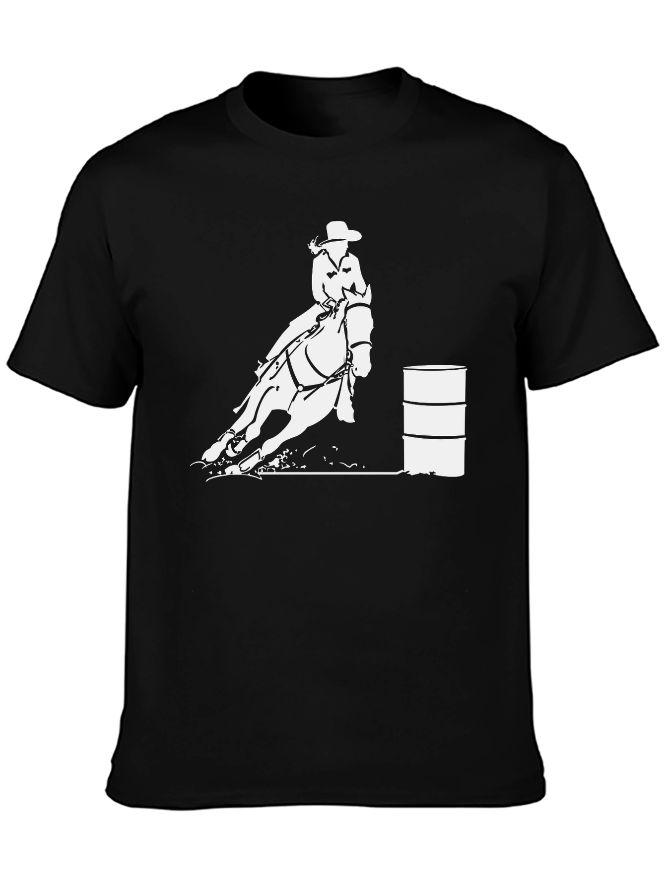 Barrel Racing Graphic Tee - Cowboy Rodeo Horse Shirt