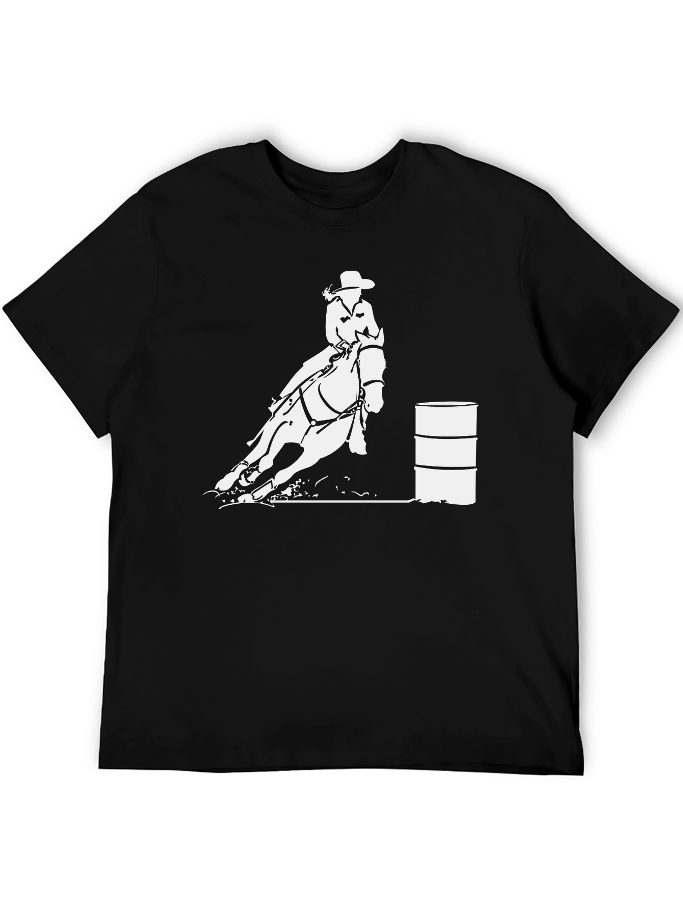 Barrel Racing Graphic Tee - Cowboy Rodeo Horse Shirt