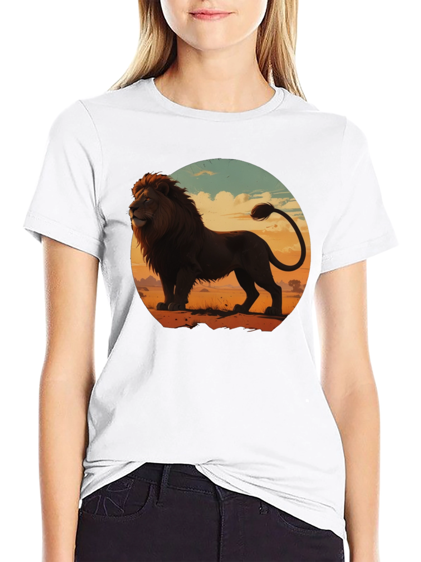 Lion Graphic Tee - Mens Black T-Shirt