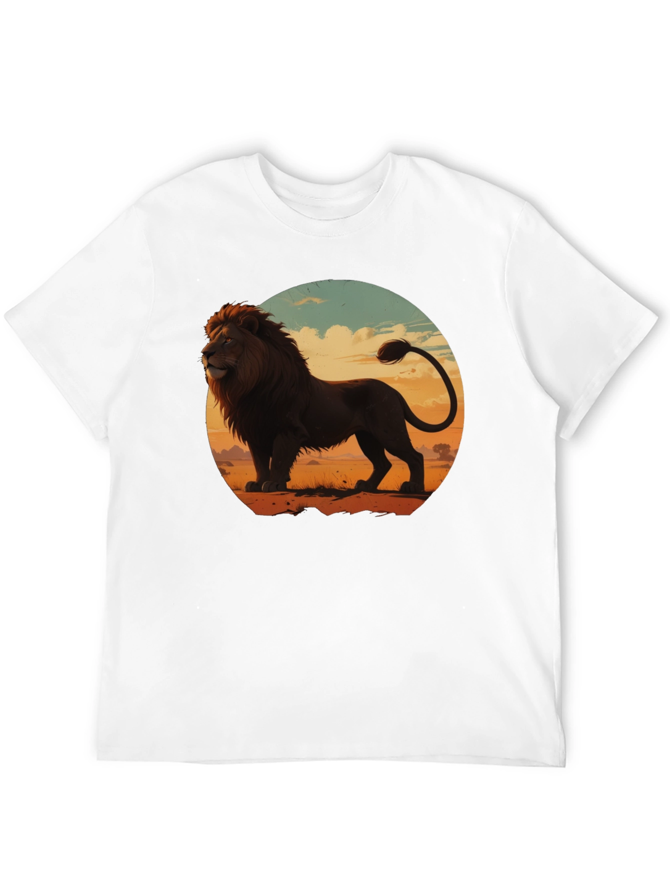 Lion Graphic Tee - Mens Black T-Shirt