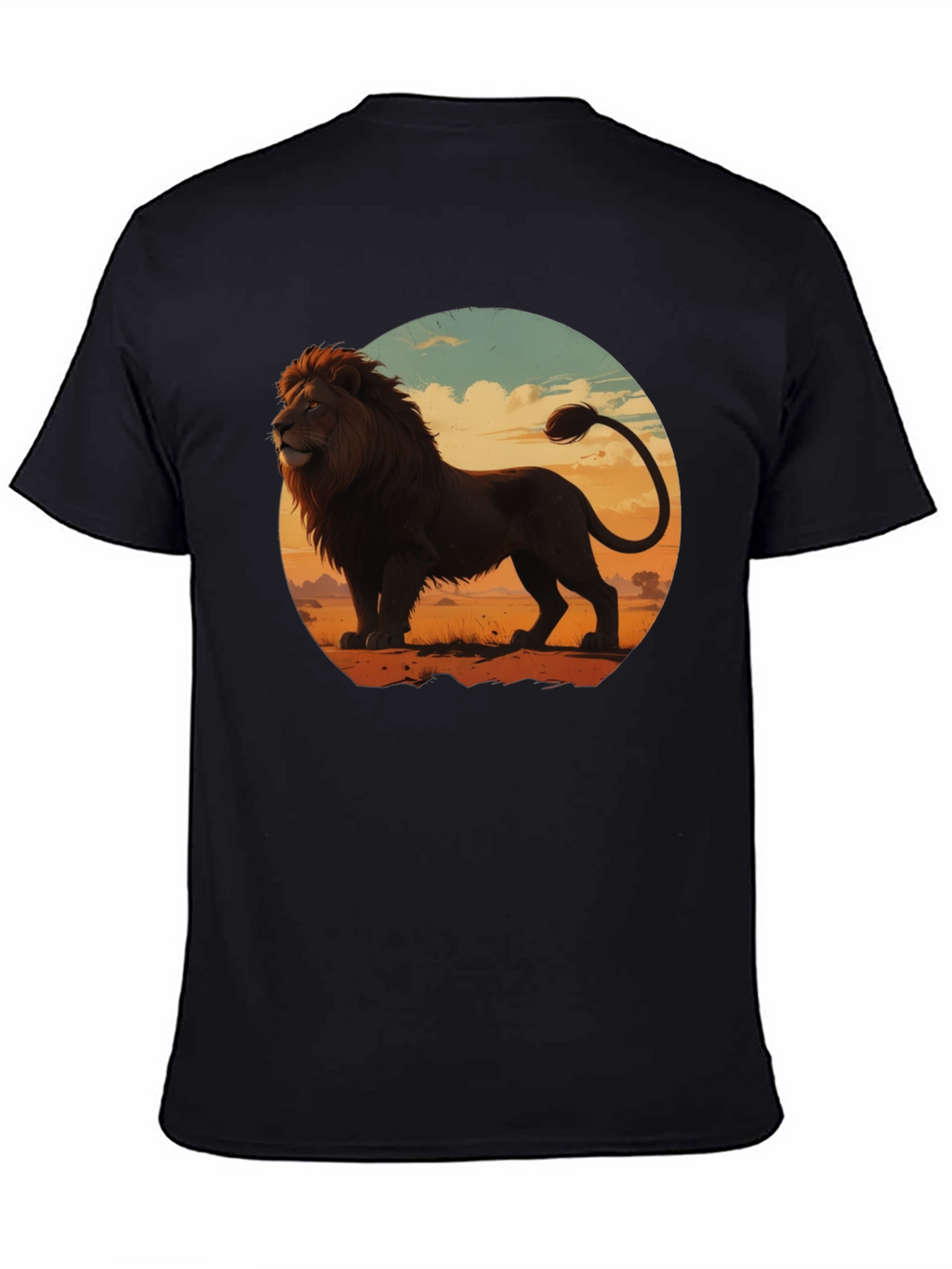 Lion Graphic Tee - Mens Black T-Shirt
