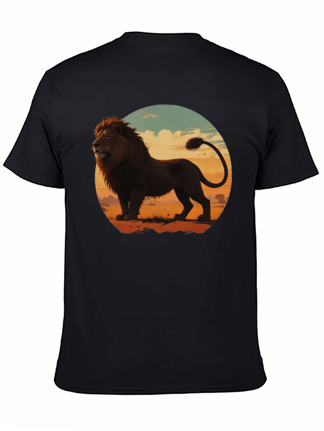Lion Graphic Tee - Mens Black T-Shirt