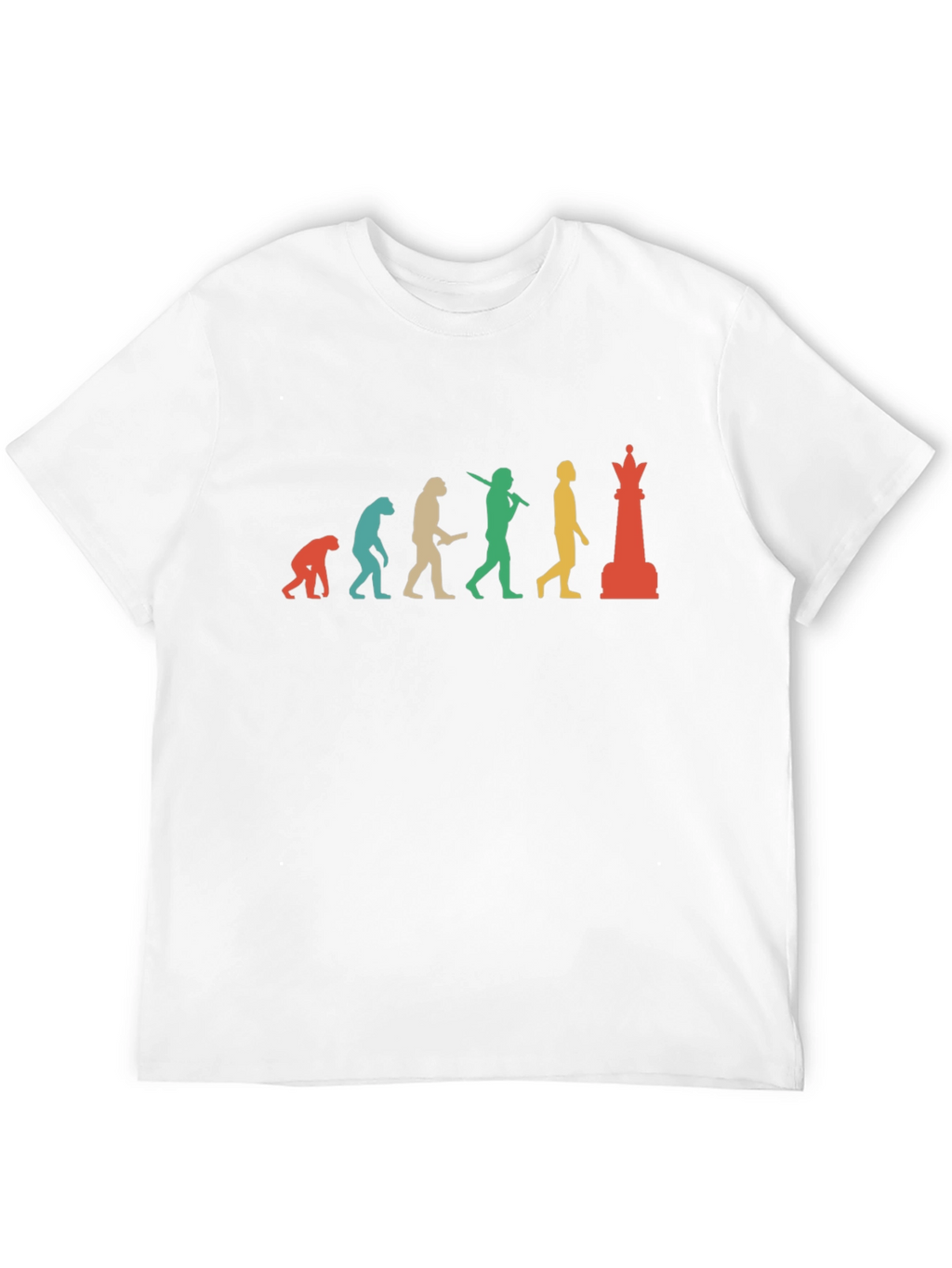 Chess Evolution Graphic Tee - Black Cotton T-Shirt