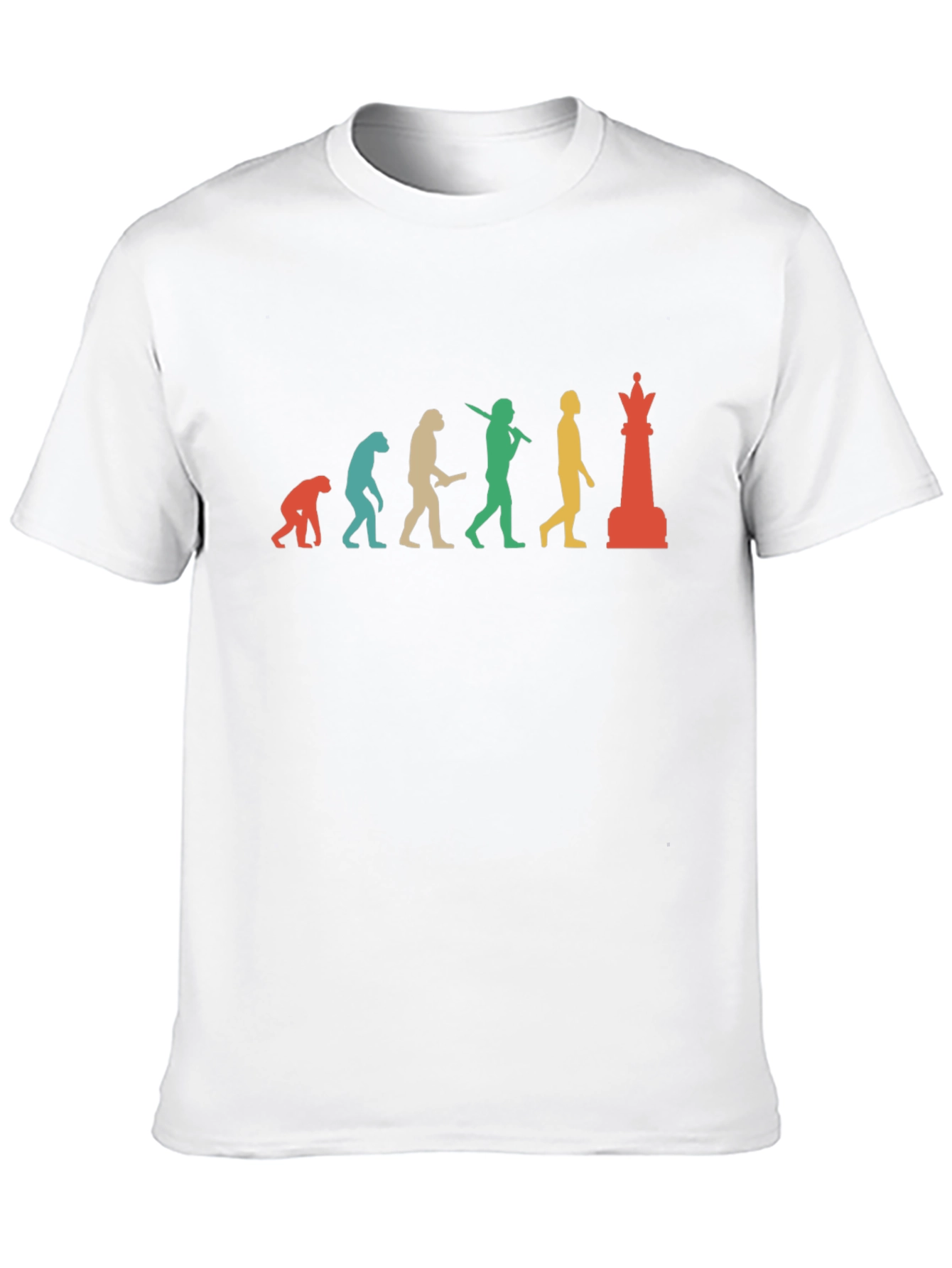 Chess Evolution Graphic Tee - Black Cotton T-Shirt