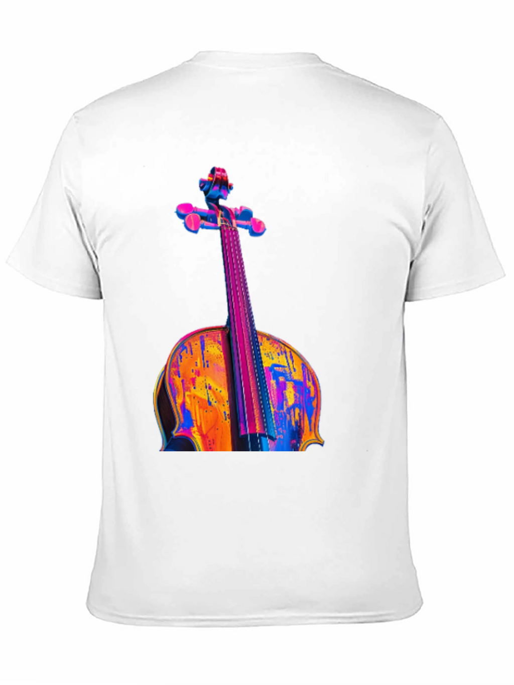 Vibrant Cello Graphic Black T-Shirt