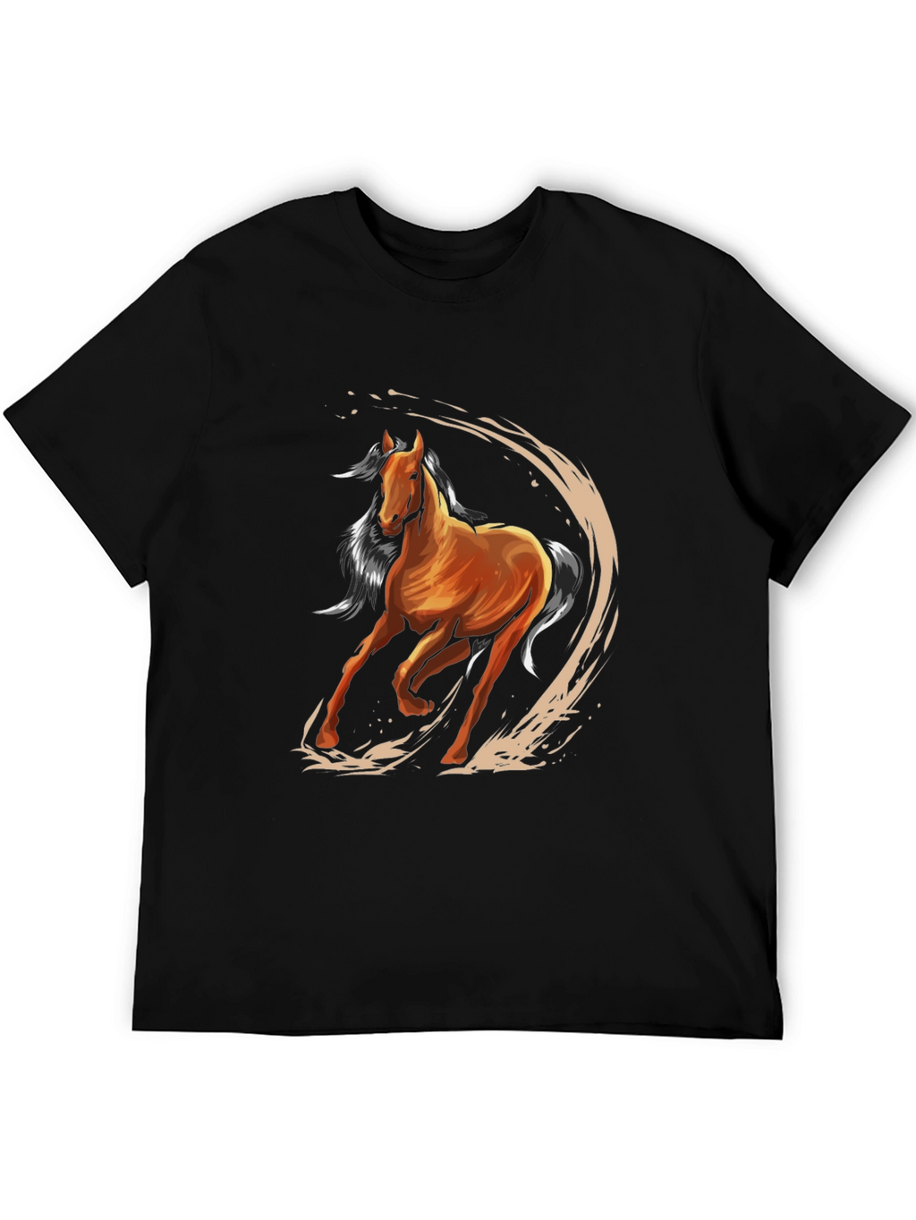 Horse Graphic Tee - Mens Black T-Shirt