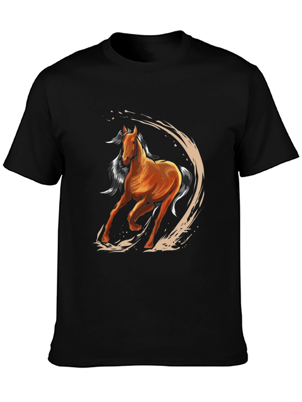Horse Graphic Tee - Mens Black T-Shirt