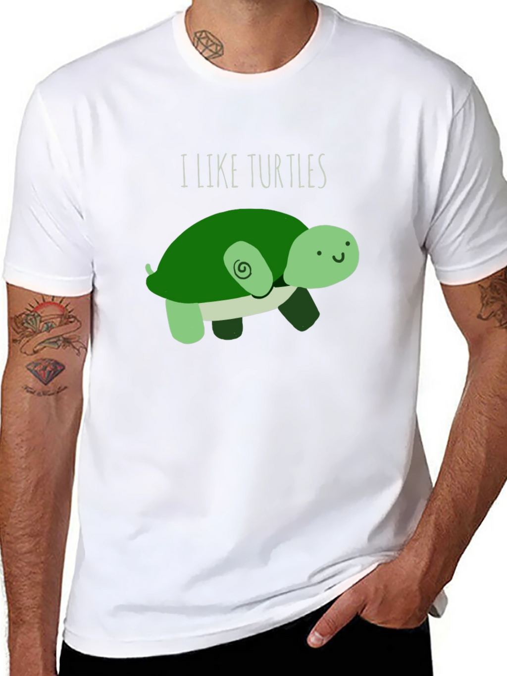 I Like Turtles T-Shirt - Cute Cartoon Design