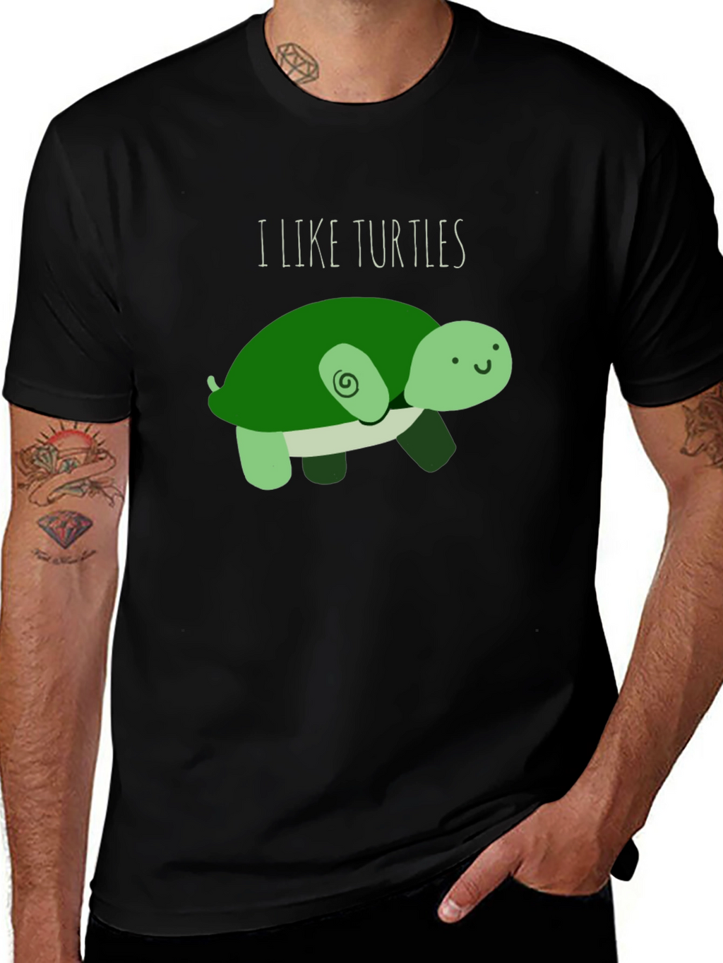I Like Turtles T-Shirt - Cute Cartoon Design