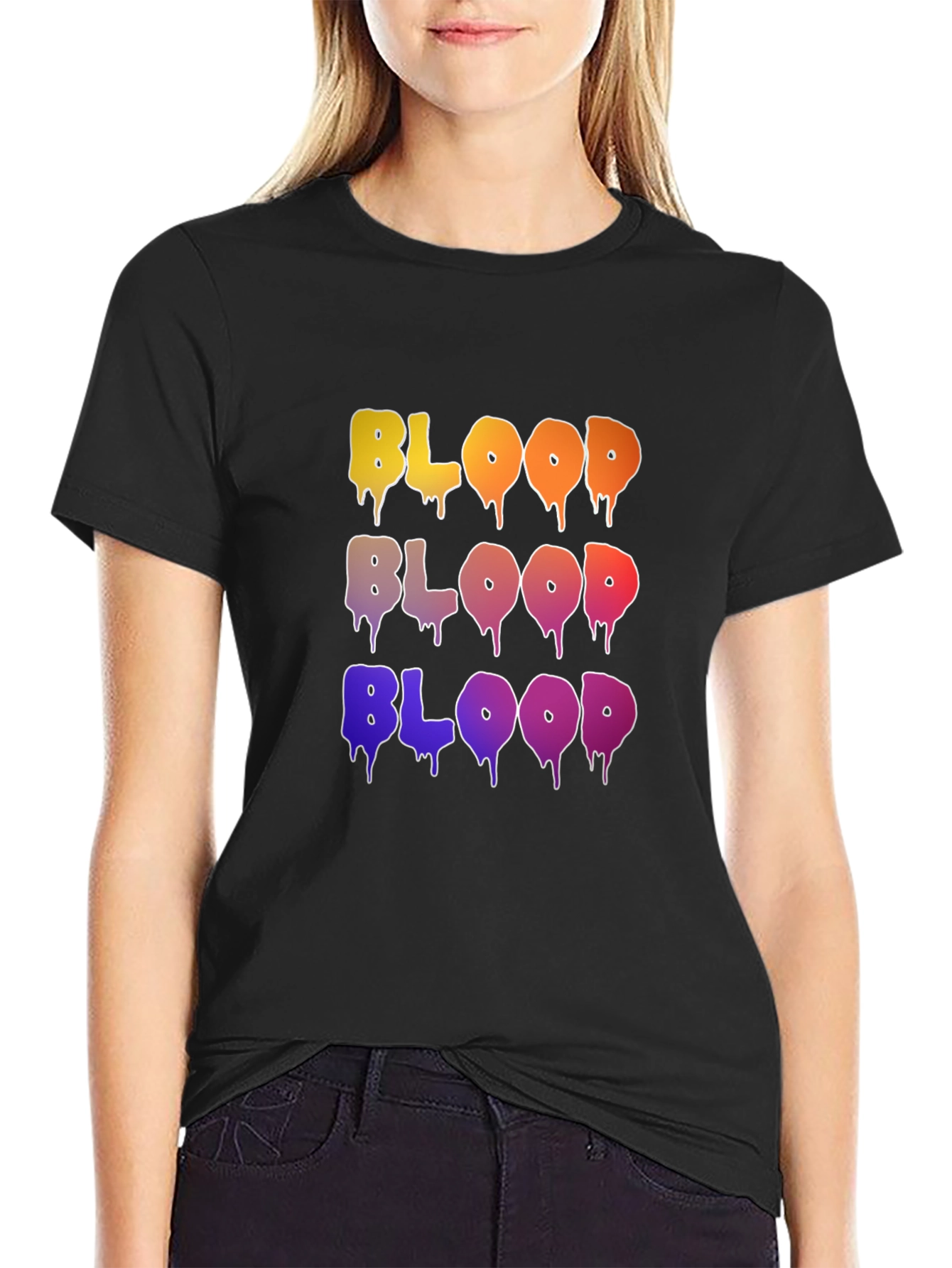 Blood Drip Graphic T-Shirt - Trendy Streetwear